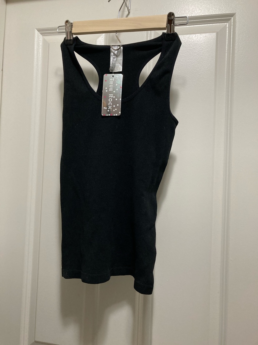 TRUE ROCK Black Racerback Tank - Women's Slim Fit